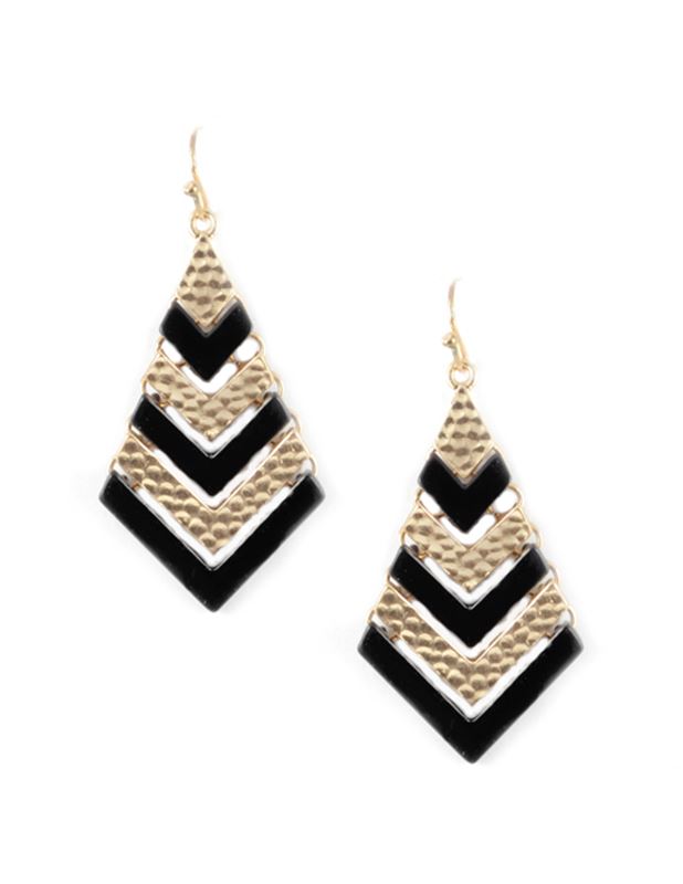 Örhängen - Angle Black Gold Earring