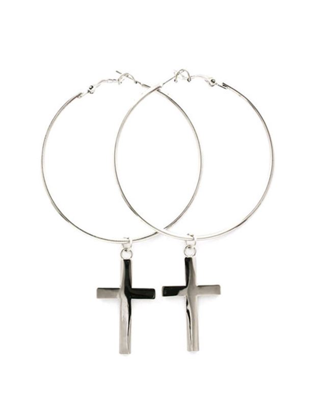 Örhängen - Cross Dangle Silver Earring