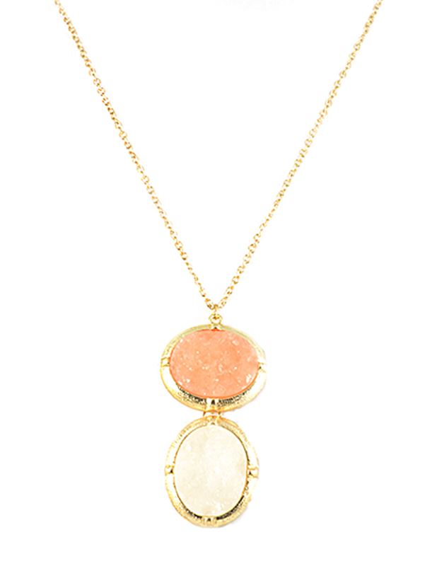 Halsband - Glimmer Coral Gold Necklace