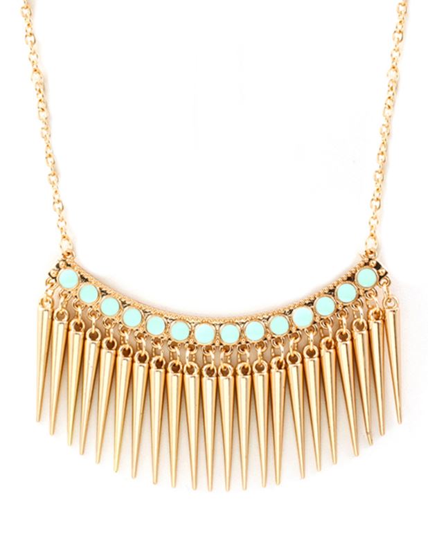 Halsband - Gold Mint Spike Necklace