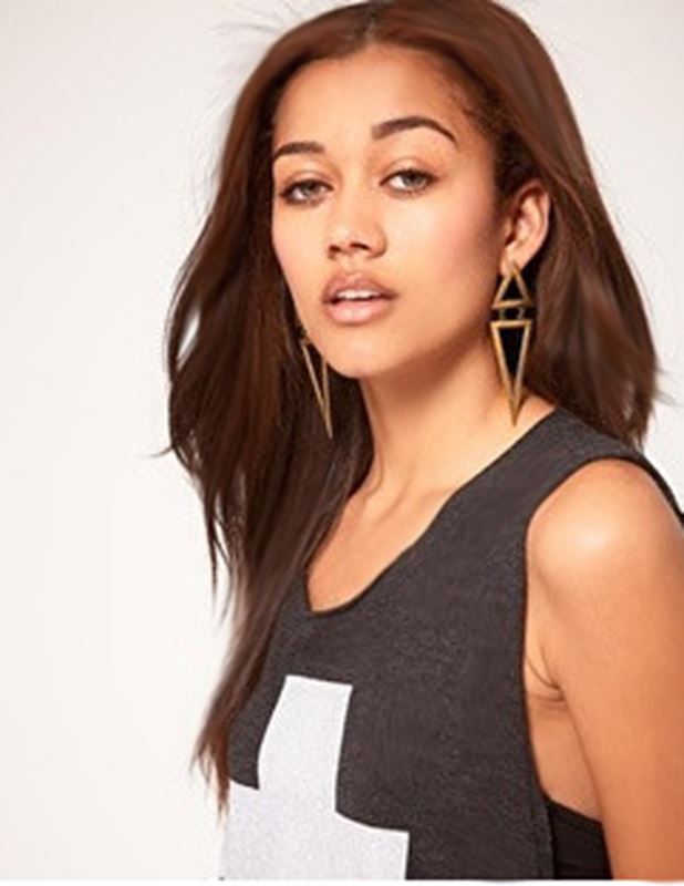 Örhängen - Geometric Triangle Earring Gold