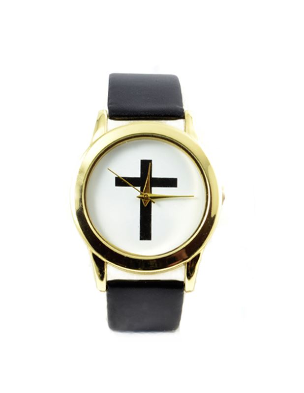 Klockor - Cross Print Black Watch