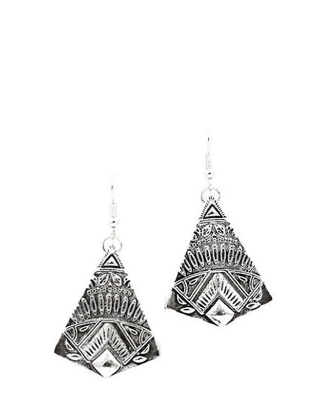 Örhängen - Aztek Three Pyramid Silver
