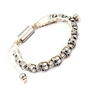 Armband - Skull Trend White/Silver Bracelet