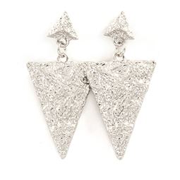 Örhängen - Triangle Silver Pattern Earring