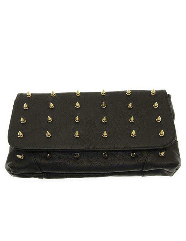 Väskor - Rivet Gold Spike Black Clutch