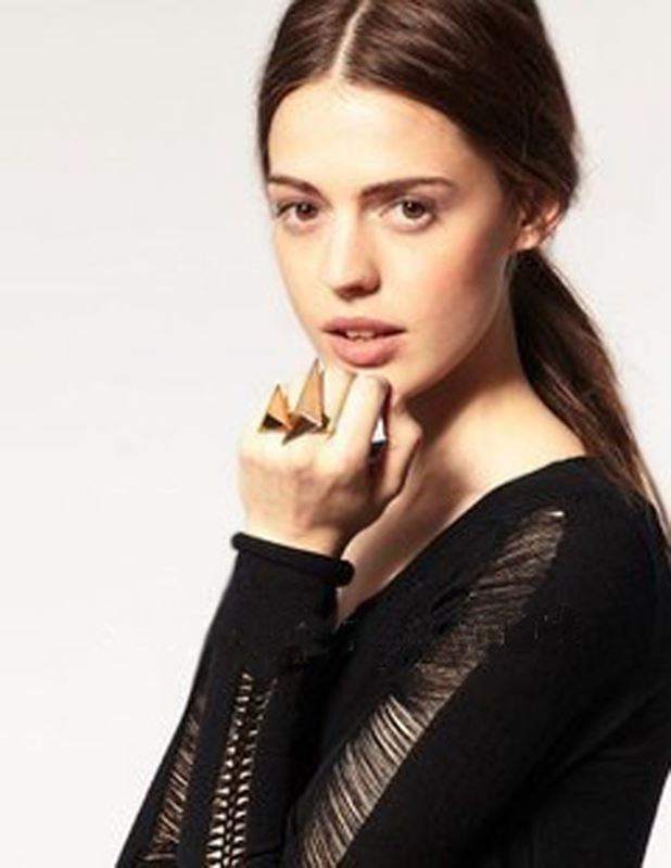 Ringar - Pyramids Two Gold Ring