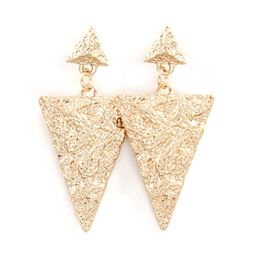 Örhängen - Triangle Gold Pattern Earring