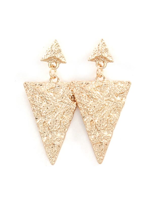Örhängen - Triangle Gold Pattern Earring