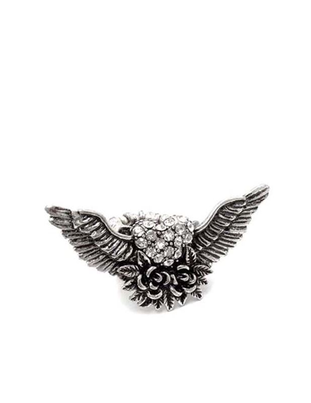 Ringar - Heart and Wings Silver Ring