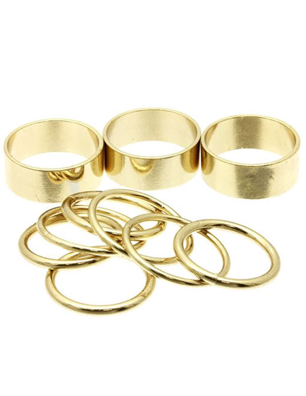 Ringar - Grand Mix Ten Rings Gold