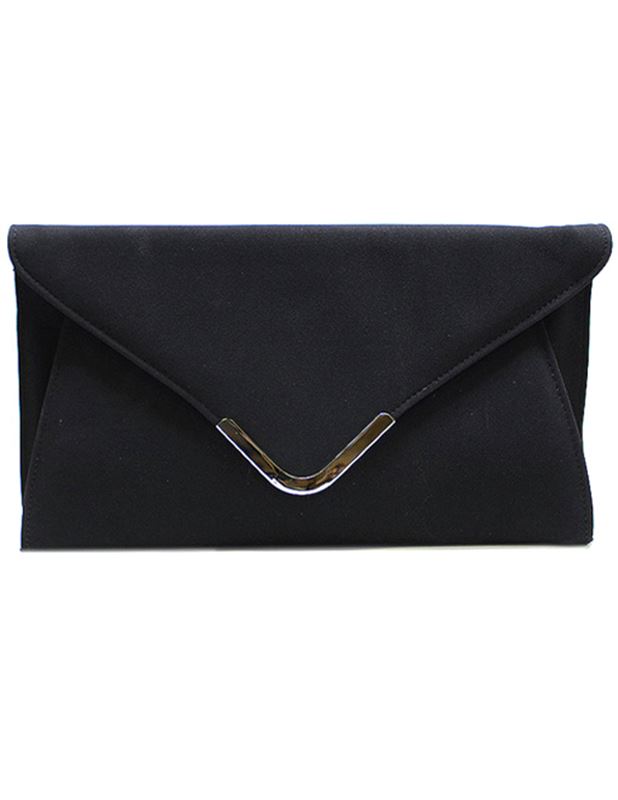 Väskor - Style Suede Envelope Clutch Black