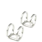 Ringar - Two Simple Double Ring Silver