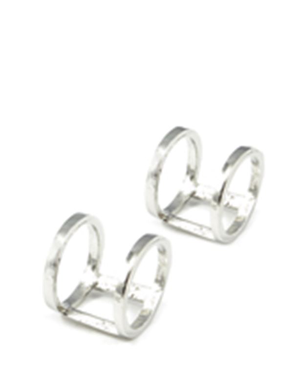 Ringar - Two Simple Double Ring Silver