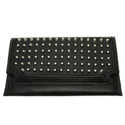 Väskor - Rivet Silver Studded Black Clutch