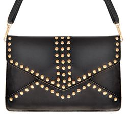 Väskor - Studded Black Gold Clutch