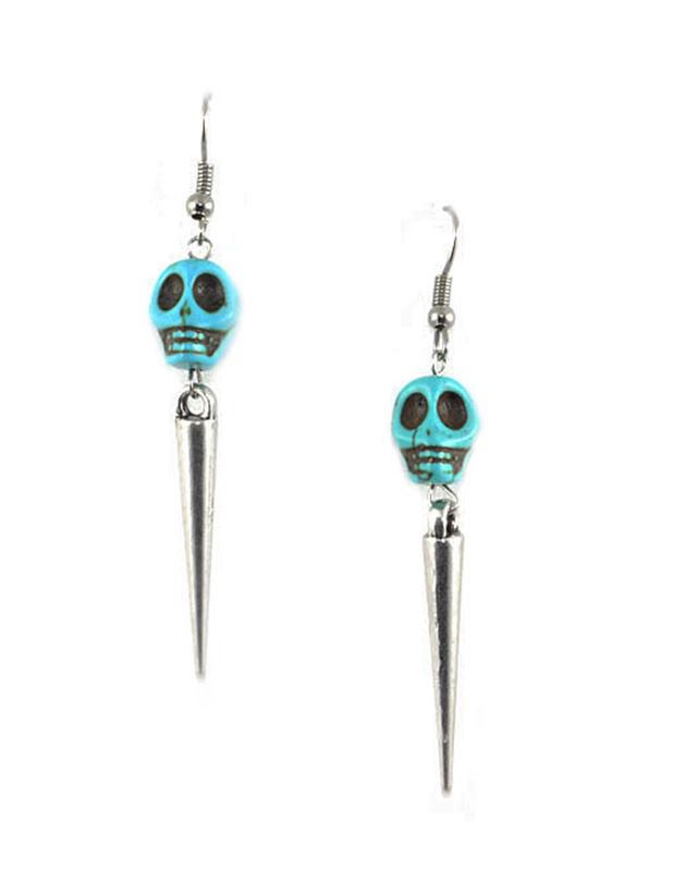 Örhängen - Mezz Skull/Spike Earring Silver