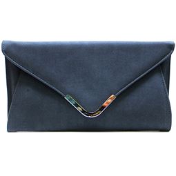 Väskor - Style Suede Envelope Clutch Blue