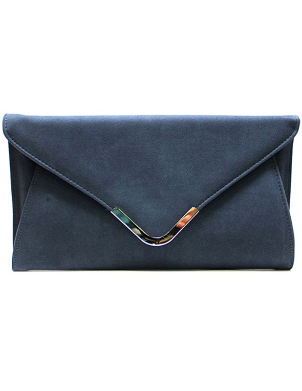 Väskor - Style Suede Envelope Clutch Blue