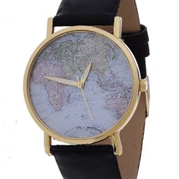 Klockor - World Print Black Watch