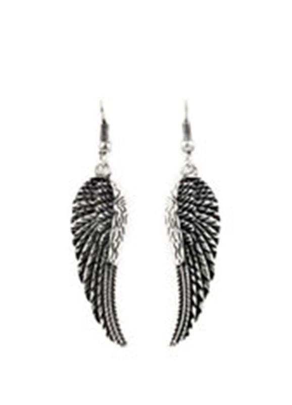 Örhängen - Wing Sharp Black & Silver